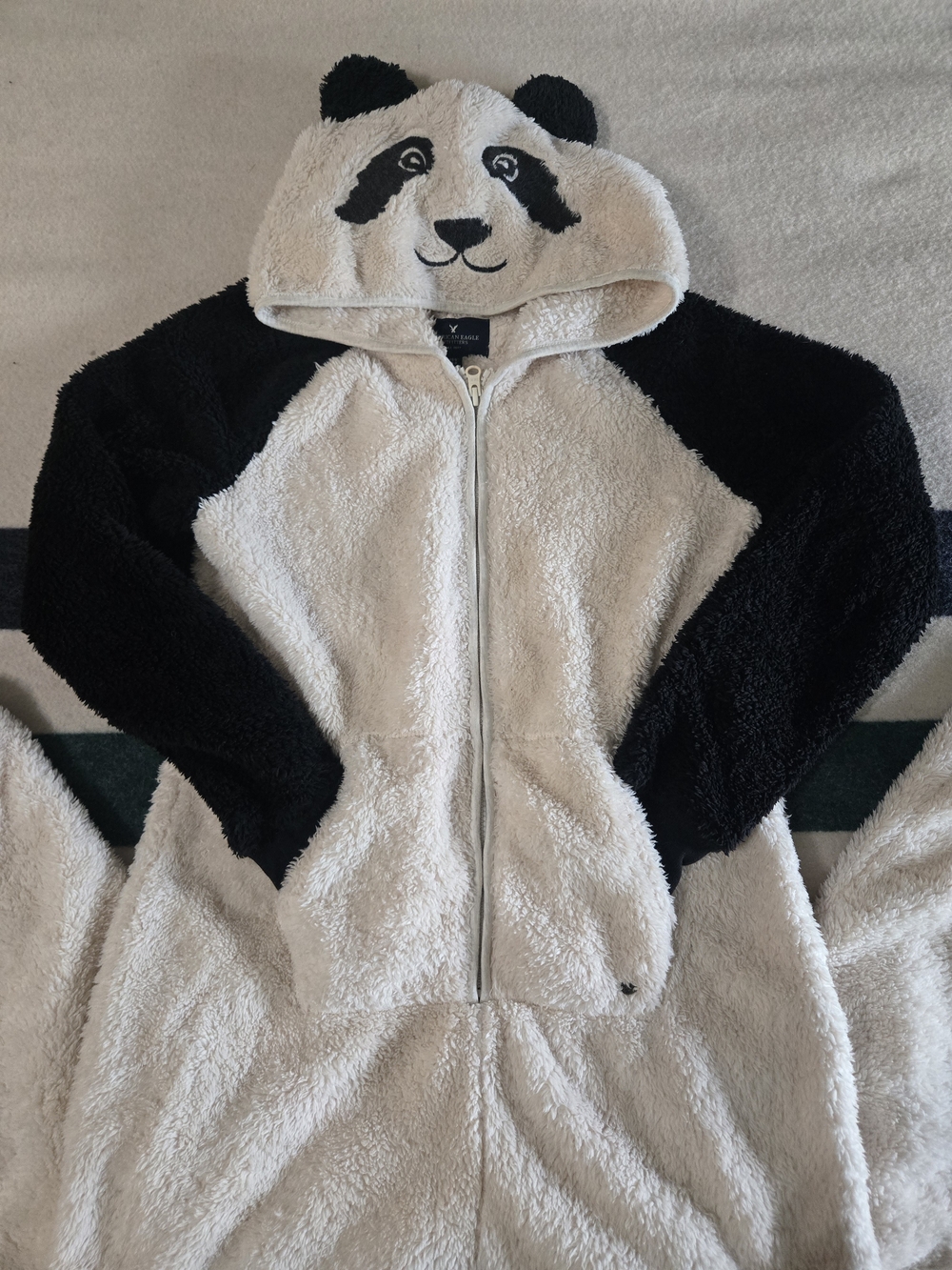 Sherpa Fleece Panda Onesie w Pockets American Eagle